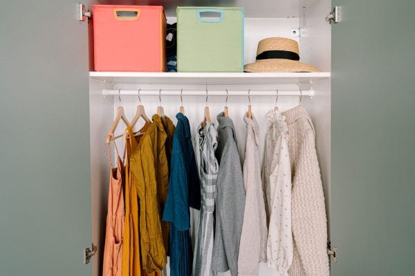 an organized wardrobe